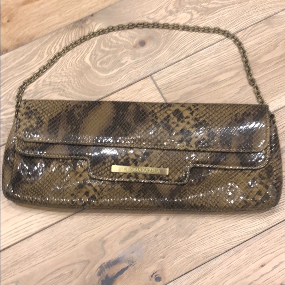 Bcbg leather clutch